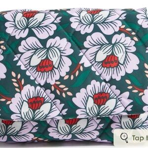 Vera Bradley Quilted Floral Crossbody Bag - Green and Red